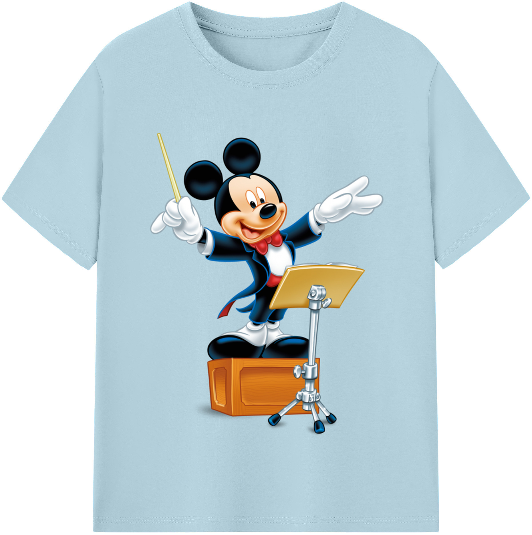 （画像用） ミッキーマウス Mickey Mouse 綿100％半袖Tシャツ（フロントプリント）